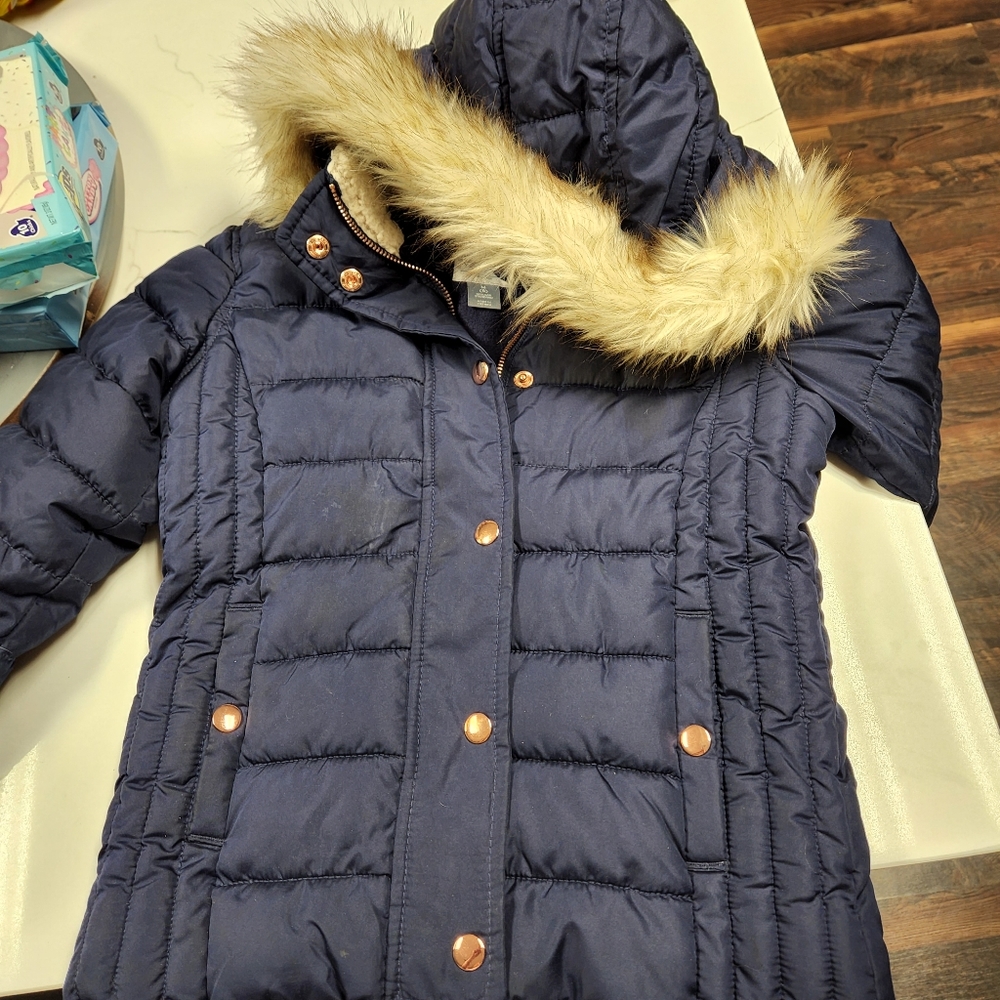 Old Navy with gold buttons puffer coat kids 8 (M)
